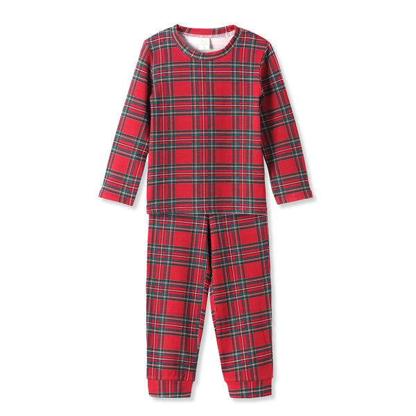 christmas-bamboo-kids-pajama-set-classic-tartan-plaid-holiday Sophia's StyleKid's Pajamas-1